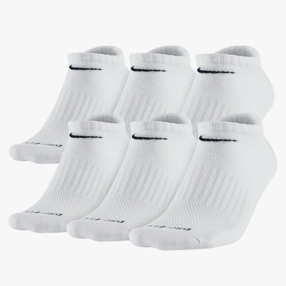 Nike Men's Socks Everyday Cushioned Athletic Training Dri-Fit No-Show 6 Pairs M - Picture 1 of 2